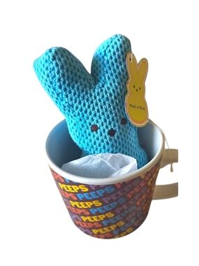 Dan Dee Peeps Blue Plush In A Mug 12oz New With Tags Spell Out Mug Easter Spring